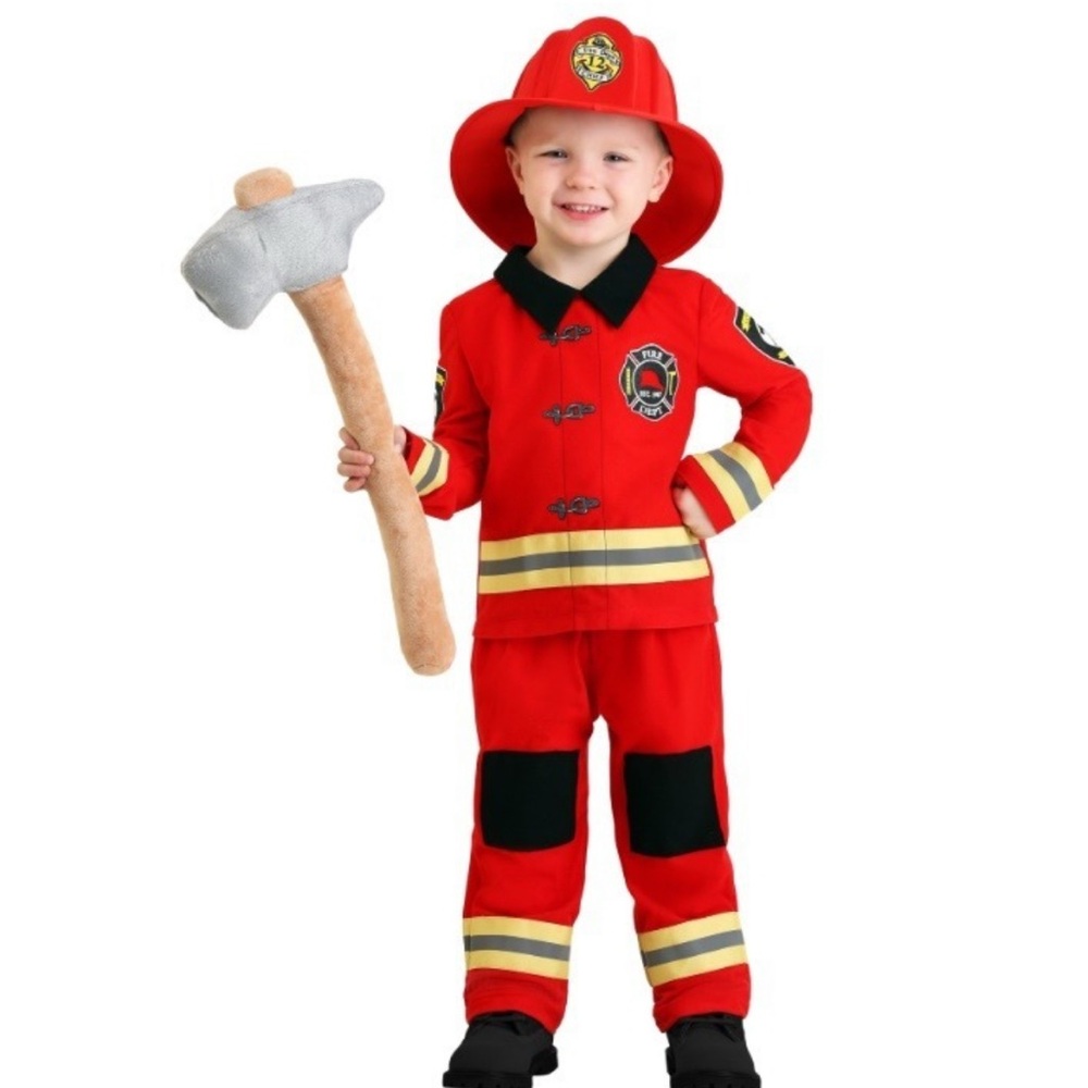 Toddler firefighter Halloween costume